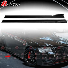 Gloss Black Side Skirts Extension Rocker Splitter Lip For Chrysler 300 2012-2021