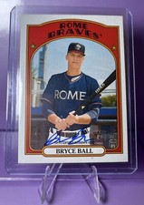 2021 TOPPS HERITAGE MINOR LEAGUE BRYCE BALL REAL ONE AUTO ROME BRAVES