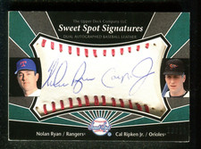 2004 Sweet Spot Signatures Dual Autograph #SSCN Nolan Ryan Cal Ripken Jr. 10/10