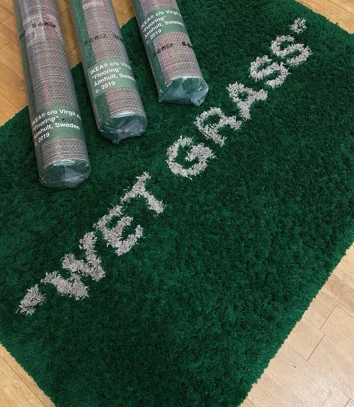 Virgil Abloh x IKEA MARKERAD WET GRASS Rug 195x132 CM Green