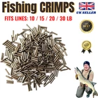 CRIMPS FISHING PIKE SEA FISHING - WIRE TRACE - x 20 50 100 500  UK POSTAGE