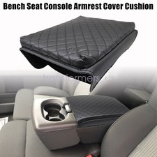For Ford F150 2004-2008 Leather Center Console Armrest Cover Cushion Pad Black