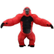 Inflatable Gorilla Costume Halloween Fursuit Mascot Suit Adult Cosplay Dress Up