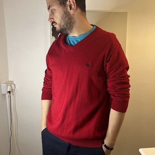 Ralph Lauren Chaps Sweater Mens XL Red Cotton Cashmere Pullover Sweatshirt - Bild 3 von 8