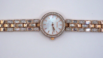 Elgin EG10003ST Ladies Quartz Watch Rose Gold with Crystals  display picture 2