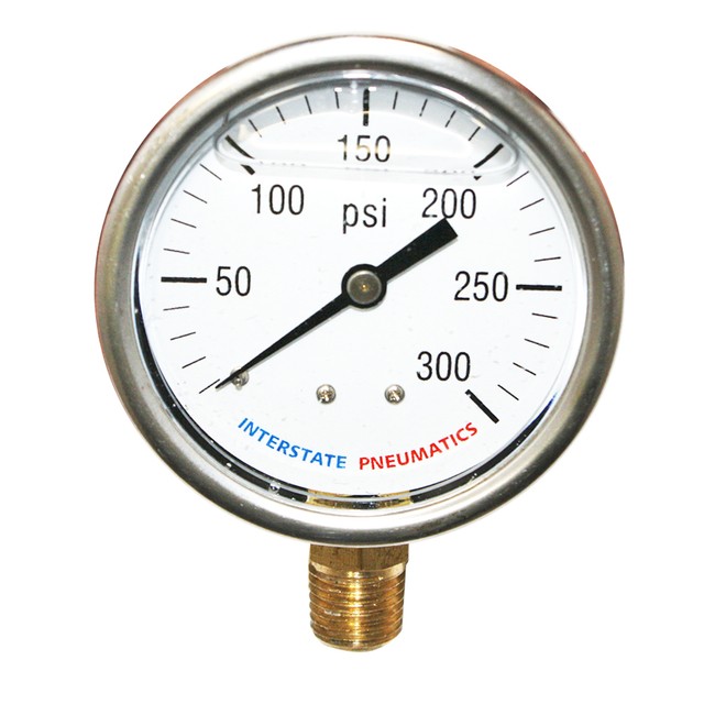Oil Filled Pressure Gauge 300 PSI 21/2" Dial 1/4" NPT Bottom Mount G7022300 eBay