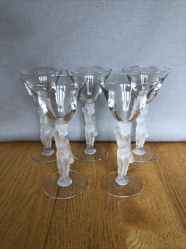 5 FRENCH BAYEL BACCHUS MALE NUDE CORDIAL /LIQUEUR GLASSES c.1960s - UNIQUE! - Picture 12 of 12
