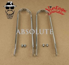 2 VINTAGE LOWRIDER 13 1/2" LONG CHROME FENDER STEEL BRACE 24" BICYCLES W/4 BOLTS