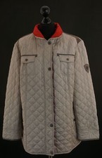 Barbara Lebek Womens Quilted Jacket Coat 46 Beige Light Beige Like New A1192
