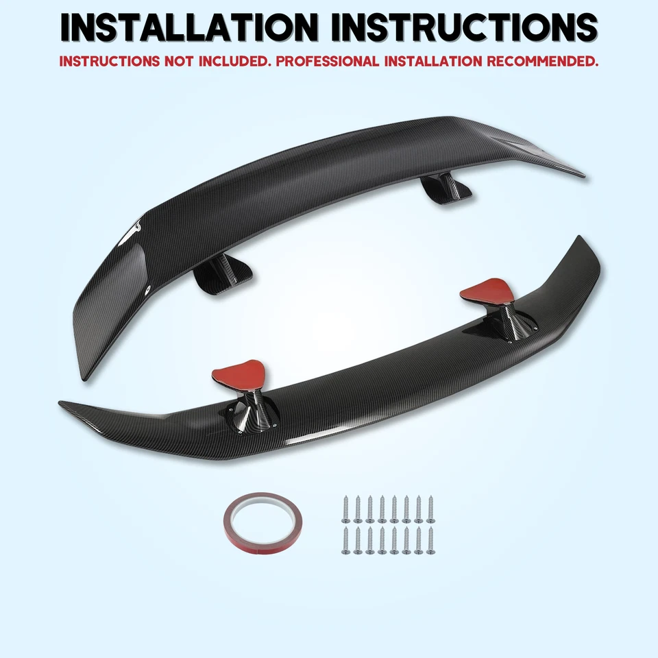 Carbon Fiber Style 46" Car Rear Trunk Spoiler Lip Wing Racing For Toyota Camry Foto 3 de 4