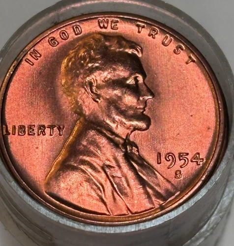 1954 S Lincoln Wheat Cent Roll - GEM BU. Very Original!!