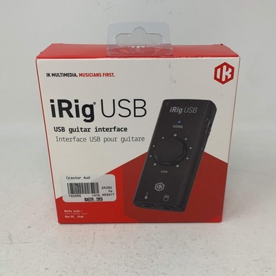New IK Multimedia iRig USB Digital Guitar Interface IP-IRIG-USB-IN