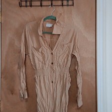 ASOS by Design Tan Viscose Boilersuit