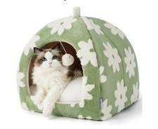 Leisure 2 in 1 Large Cat Cave Bed w/ Removable Washable Cushioned Pillow L New