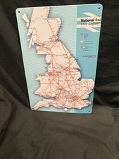 National Rail Route Railway Station Steel Sign 12 x 8 inches  