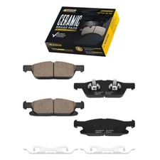Front Disc Ceramic Brake Pads Set W/ Clips for 2016 - 2018 Lincoln MKX 2.7L 3.7L