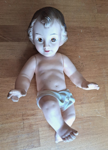 Vintage Baby Jesus Doll - 8" tall - Rubber~Good Condition