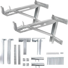 Steel Ladder Jacks 2-Pack for Work Bench, Fit Platforms Under 20