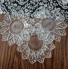 Vintage Federal Pressed Glass Bread Butter Plate Petal Pattern Decorative Dish 3