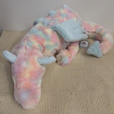 Jellycat Lazulia Dragon LARGE BNWT Easter Pastel Mythical Rainbow - Authentic