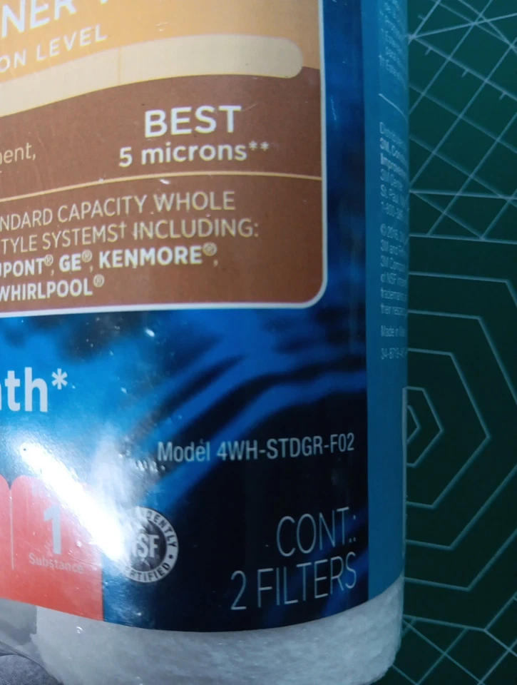 3 M Filtrate water filters 2 pack sump style 4WH-STDGR-F02 new 5 microns - Image 2 of 4