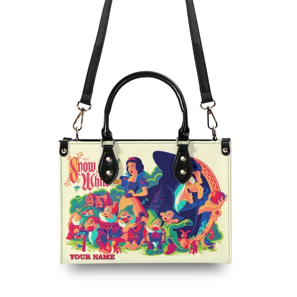 Personalized Leather Handbag Snow White-Luxury Women PU Leather Handbag