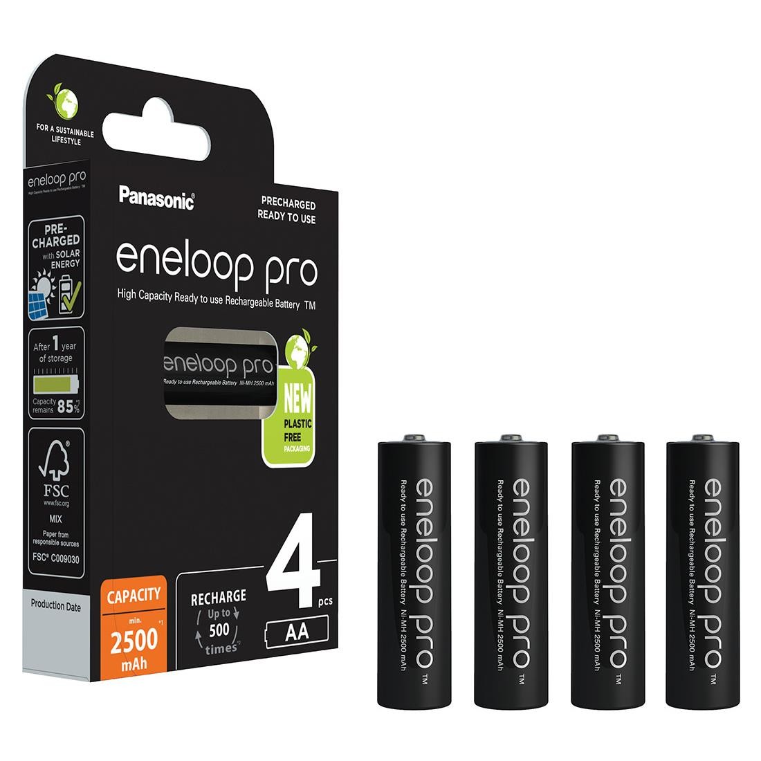 Eneloop Pro AA 2500mAh piles rechargeables pour flash et jouets