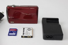 FUJIFILM FinePix Z700EXR Red 12MP Digital Camera Touchscreen  2GB Card, Charger