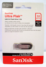 New SanDisk Ultra Flair USB 3.0 Flash Drive, 32GB