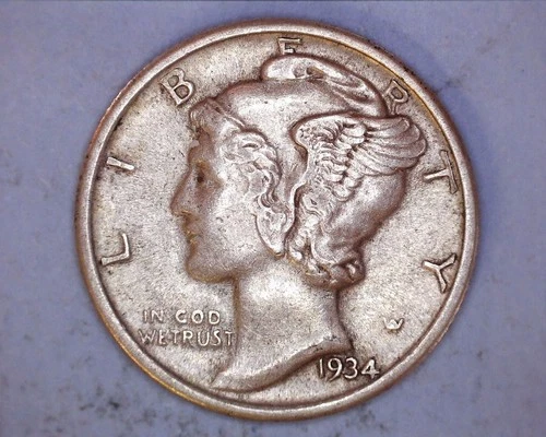 1934 MERCURY DIME   XF   *** 223-6A