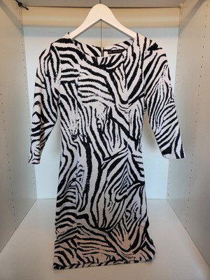 Zara Basic Kleid mit Zebra-Print (Gr. XS) 