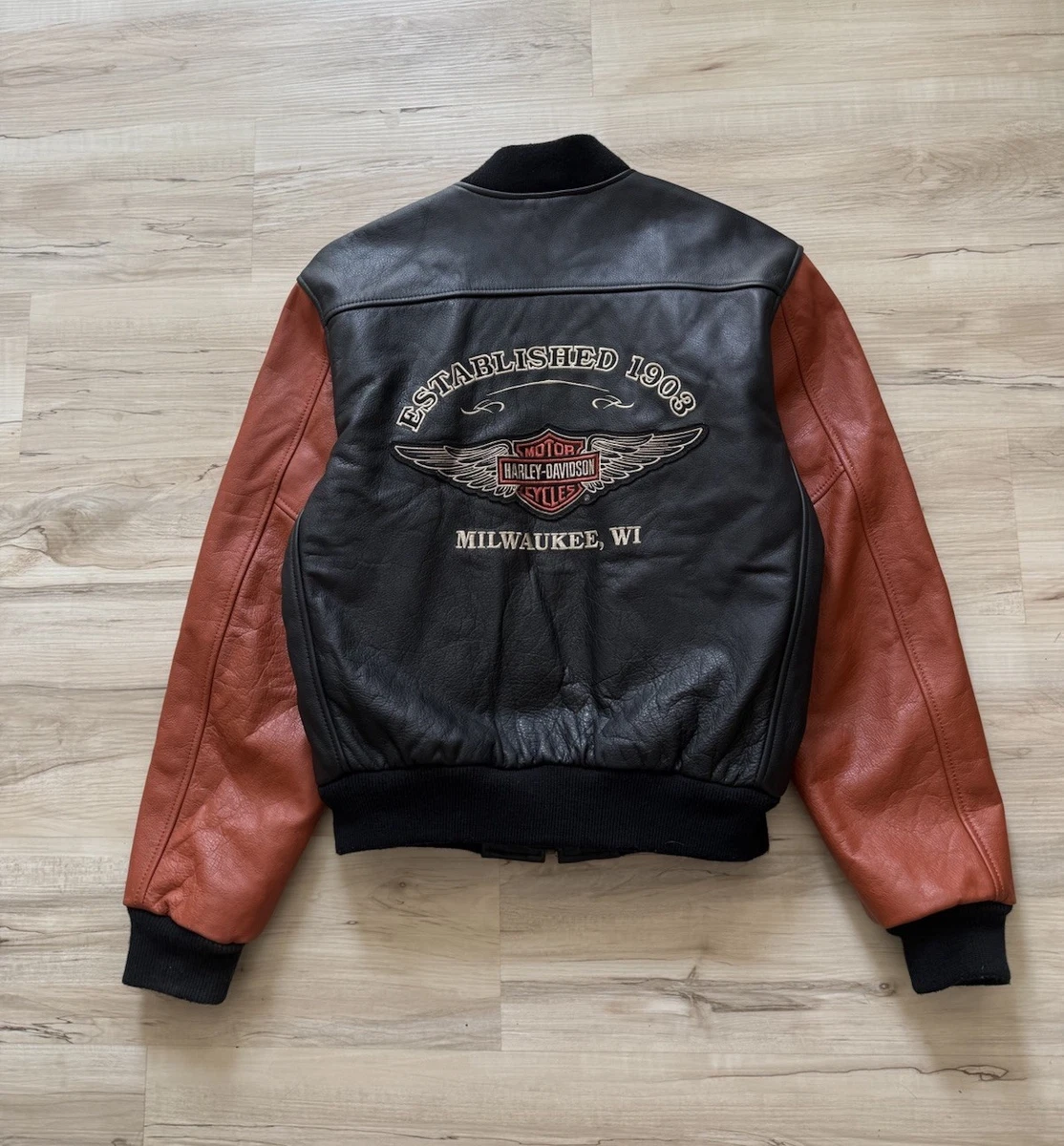 Harley Davidson Leather Jacket Embossed for sale | eBay