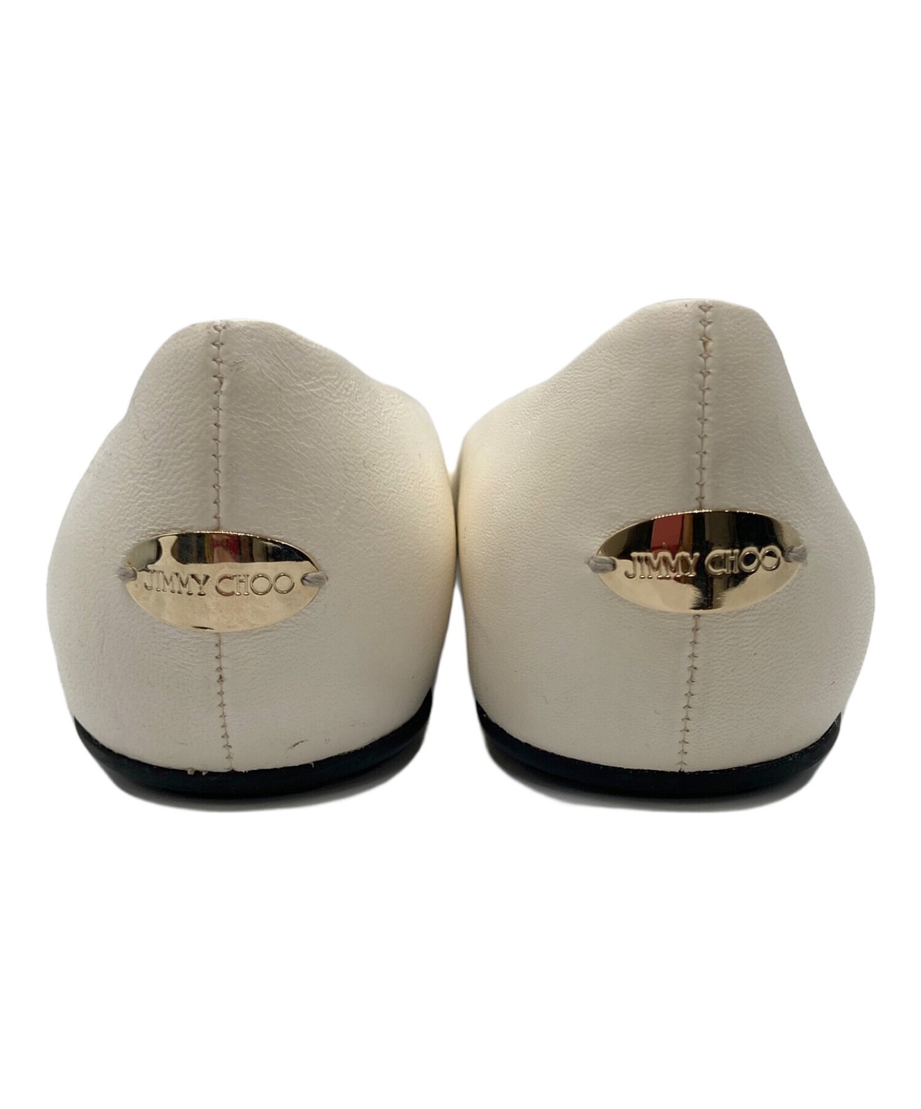 JIMMY CHOO Python Toe Flat Pumps/ White/ Size 38 - image 3