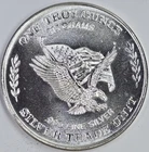 Toned 1981 S 1oz .999 Silver US Assay Office Eagle/Flag Round in a Capsule