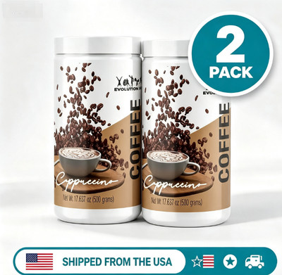 2x Evolution Fit Cappuccino Coffee Supplement 17.637 oz 500g US Free shipping