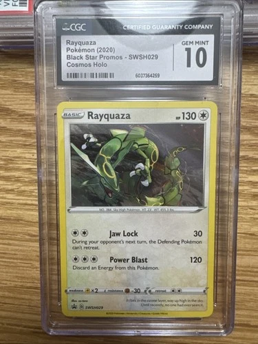 Rayquaza SWSH029 Black Star Promo Cosmos Holo CGC 10 GEM MINT 2020 POKEMON