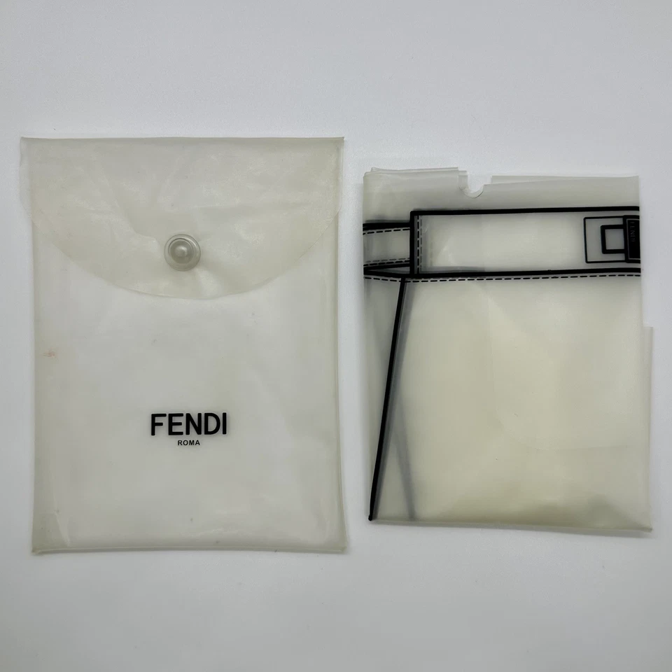 Fendi Bolso de Mano Transparente Impermeable Cartera Lluvia Agua Peekaboo Cubierta Chaqueta Foto 2 de 4
