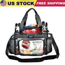 Large Clear Lunch Tote Heavy Duty Stadium Bag Approved Durable Crossbody Makeup
