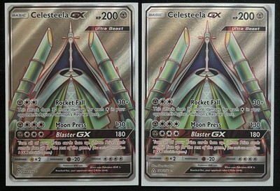 Pokémon Sun & Moon Ultra Prism   Celesteela Full-Art (x2) 144/156 Near Mint ++