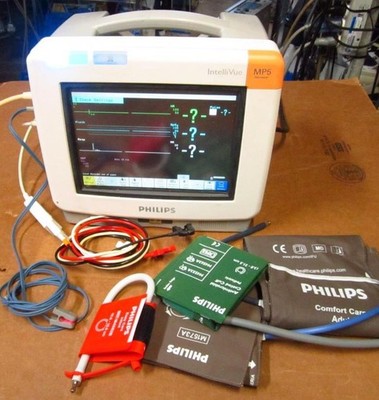 Philips IntelliVue MP5 neonatal adult patient monitor ECG SpO2 NIBP