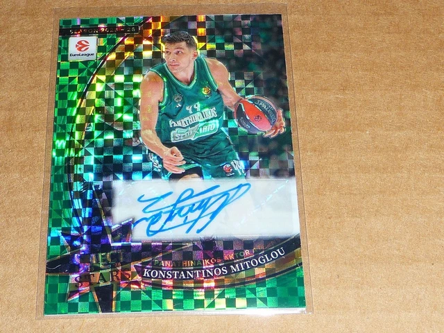 2025/26 Panini Select EUROLEAGUE KONSTANTINOS MITOGLOU AUTOGRAPH/AUTO GREEN 4/5