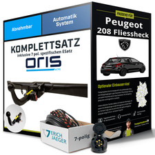 Für PEUGEOT 208 Fliessheck Anhängerkupplung abnehmbar +eSatz 7pol 12- AHK