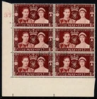 1937 KGVI Coronation 1½d Maroon Cylinder 8 dot Block FIRST DAY CANCEL SG 461