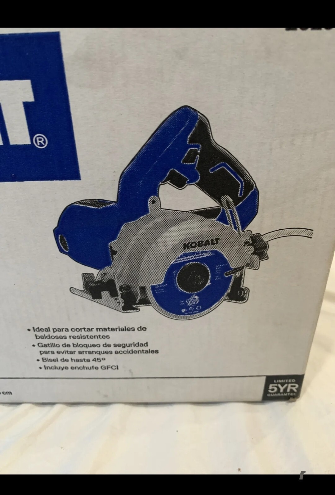 New In Box Kobalt 59207 4" blade Handheld Tile Saw SHIPS DIRECT FULL