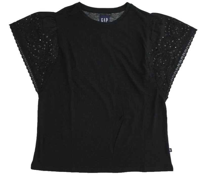 Gap Cotton Black Tops for Women