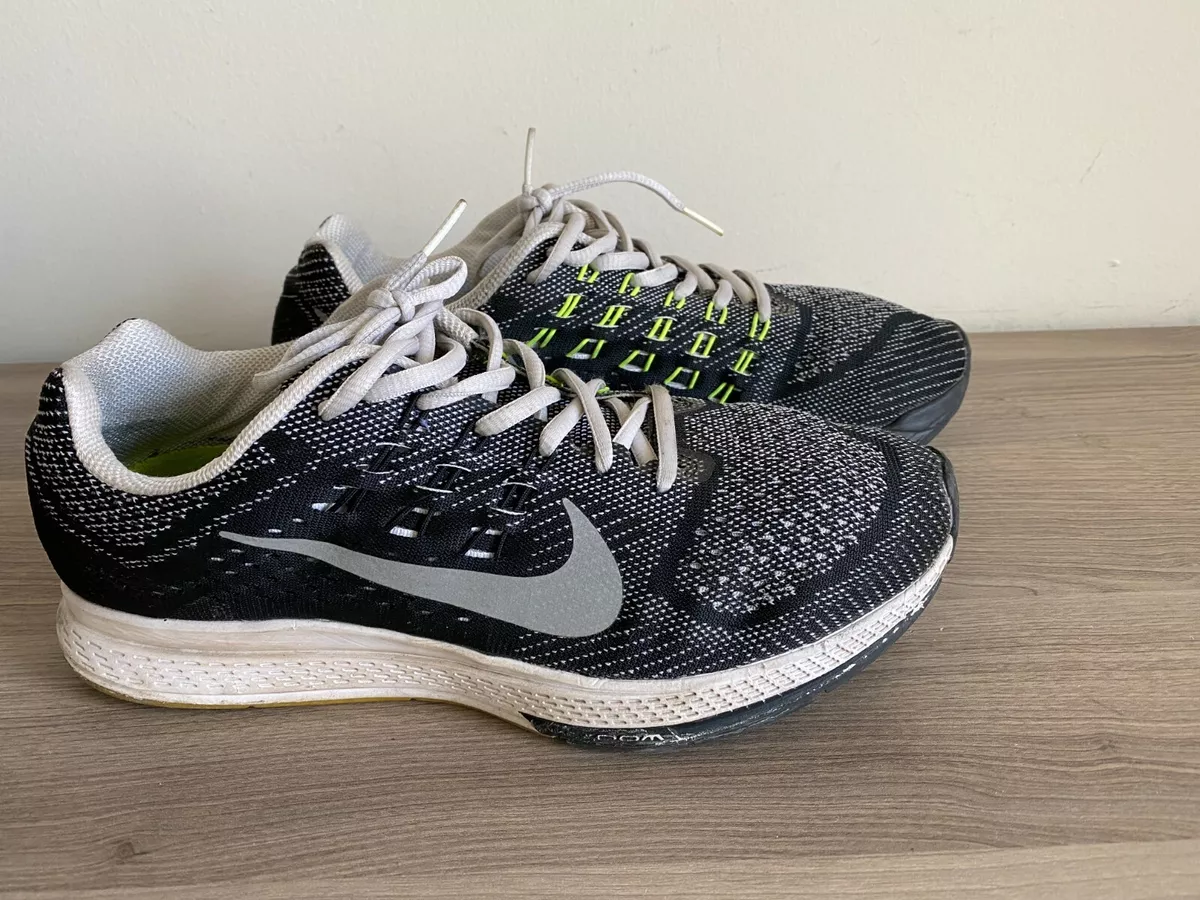 Nike Zoom Air Structure 18 Mens Sneakers White Black Silver Volt 683731100 sz 8
