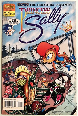 SONIC The HEDGEHOG PRINCESS SALLY Mini Series Comic Book May 1995 #2 Bagged FN-