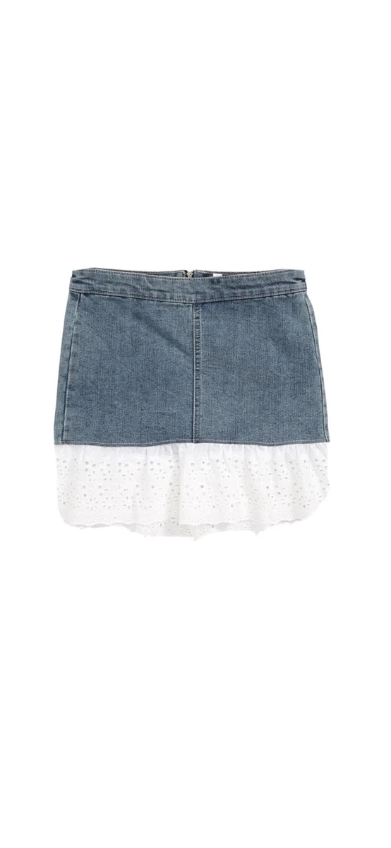Denim top skirt xl