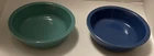Fiesta ware Aqua & Blue Large 7" Cereal Bowls HLC -  Set of 2
