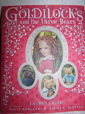 Collectors Goldilocks & The Three Bears Lauren Child Puppet BOOK Hardcover DJ